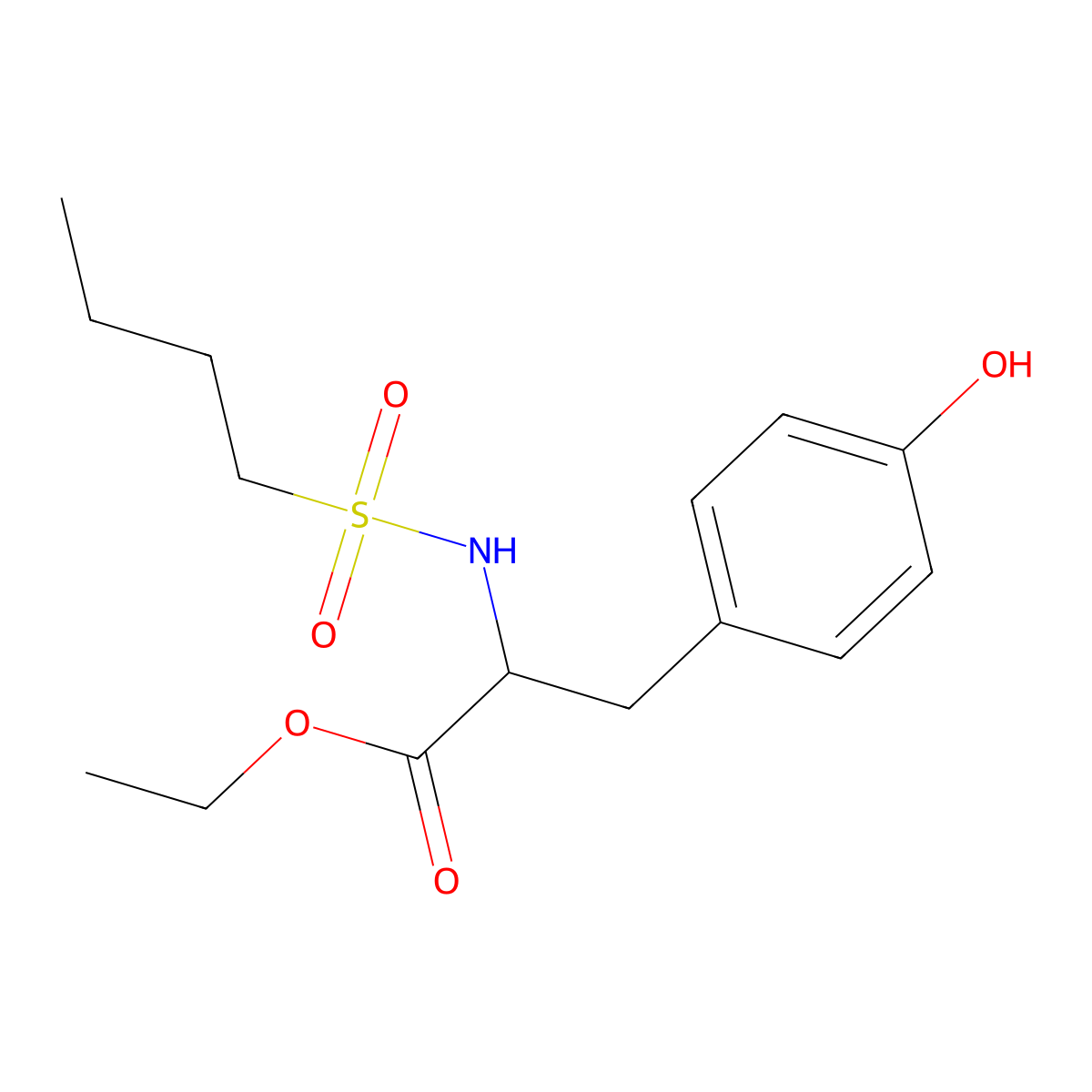 N-(butylsulfonyl)-L-tyrosine,ethyl ester molecular structure, CAS 1352839-95-2