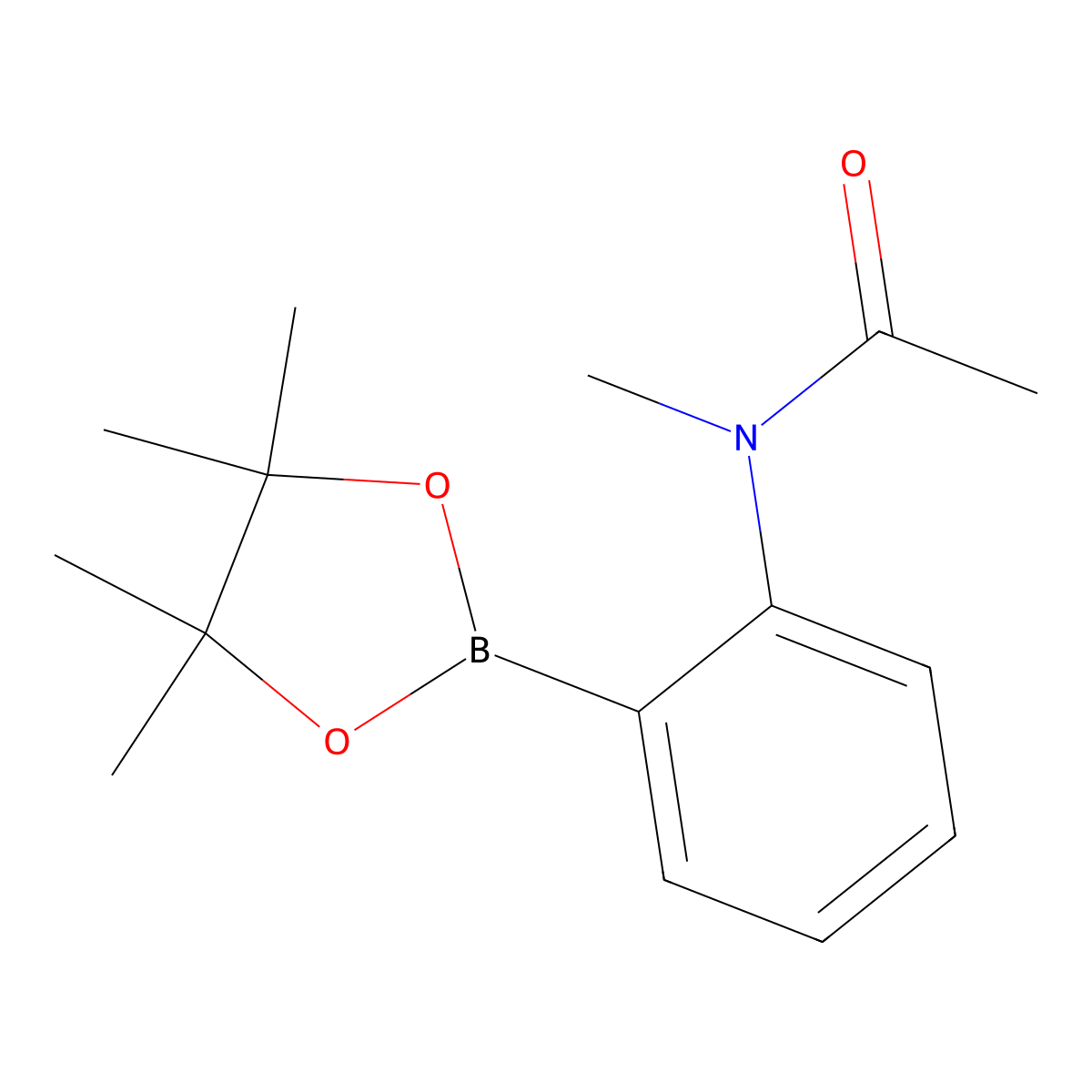 N-methyl-n-(2-(4,4,5,5-tetramethyl-1,3,2-dioxaborolan-2-yl)phenyl)acetamide molecular structure, CAS 1352874-58-8