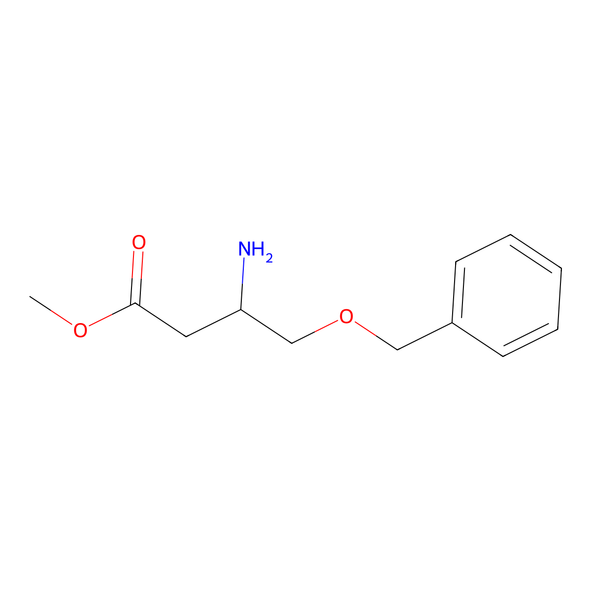 methyl (3S)-3-amino-4-(benzyloxy)butanoate molecular structure, CAS 1352875-69-4
