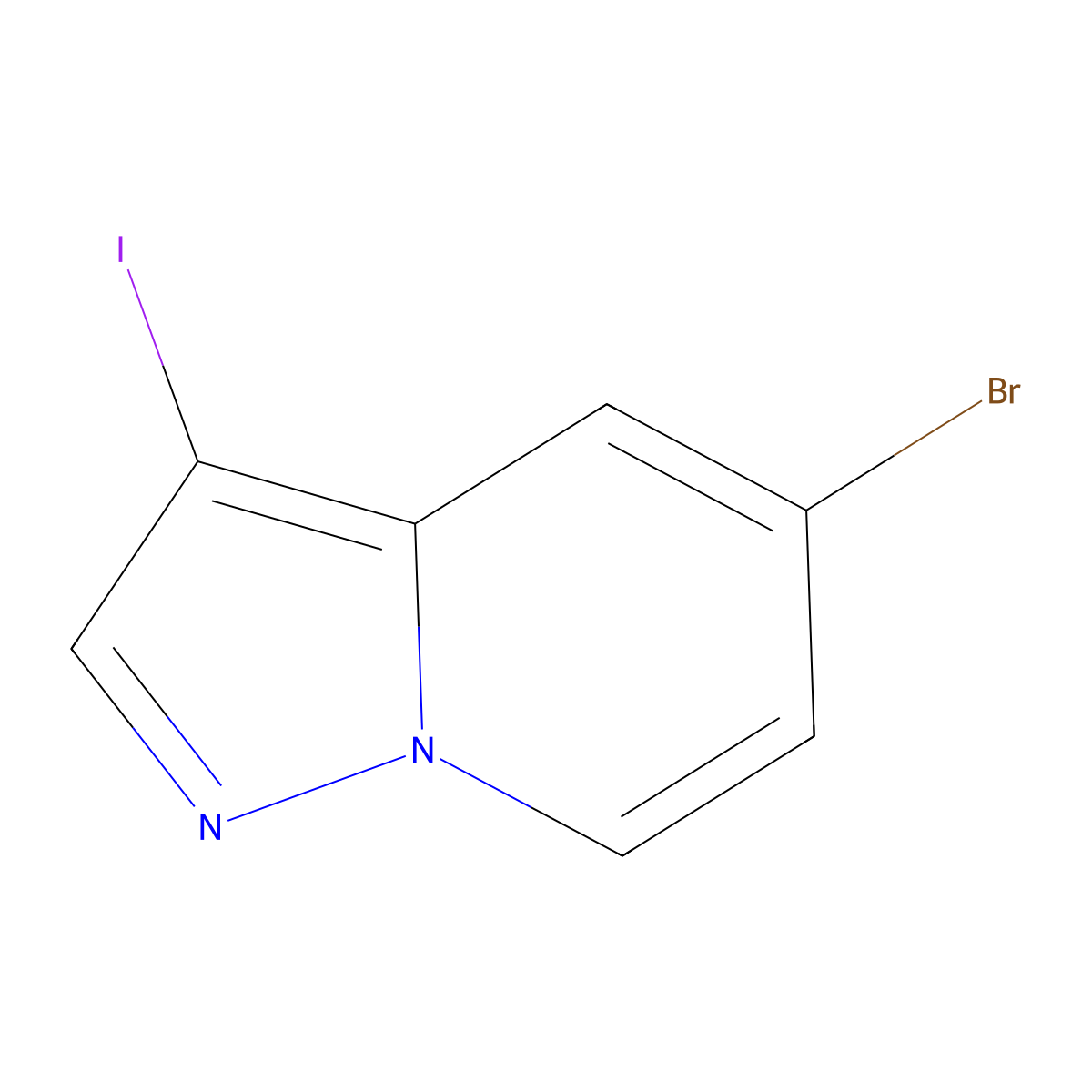 5-Bromo-3-iodopyrazolo[1,5-a]pyridine molecular structure, CAS 1352881-82-3