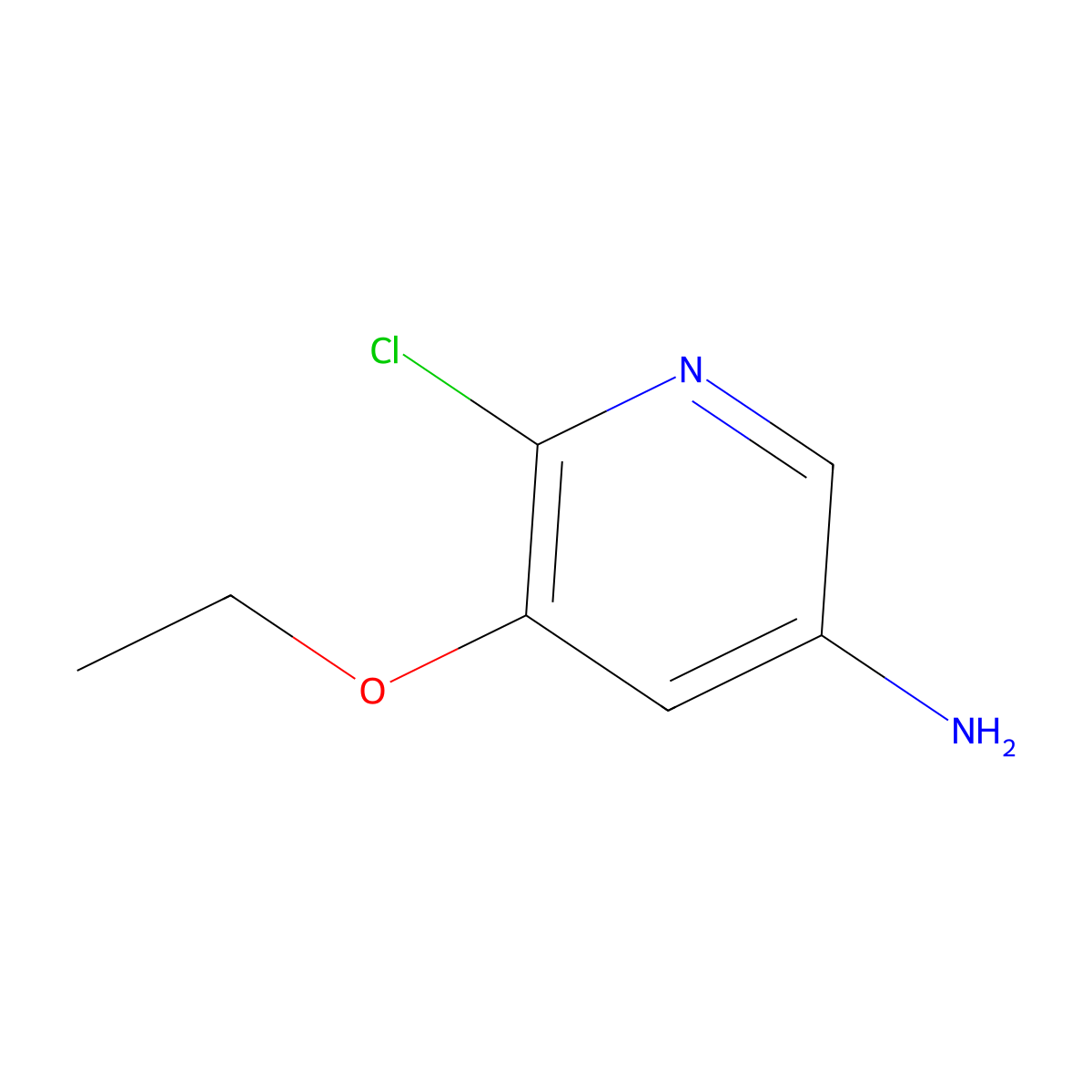 6-Chloro-5-ethoxypyridin-3-amine molecular structure, CAS 1352882-51-9