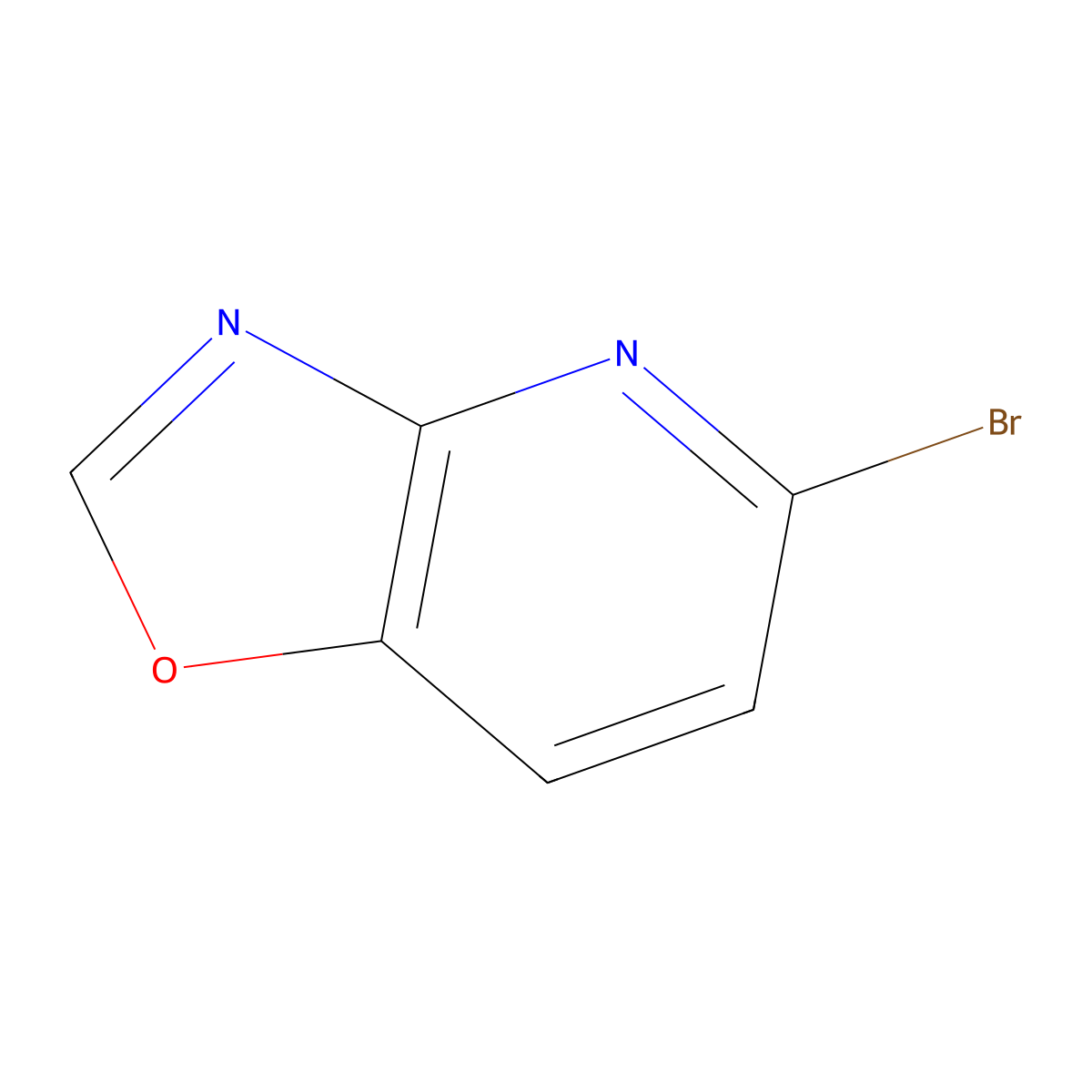 5-Bromo-(1,3)oxazolo(4,5-b)pyridine molecular structure, CAS 1352885-93-8