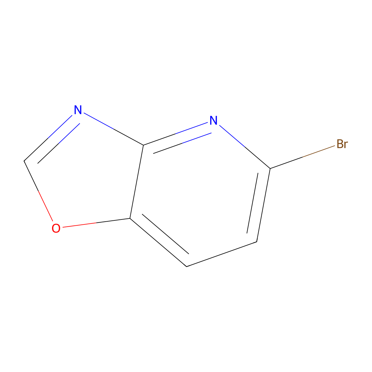 5-Bromo-(1,3)oxazolo(4,5-b)pyridine molecular structure, CAS 1352885-93-8