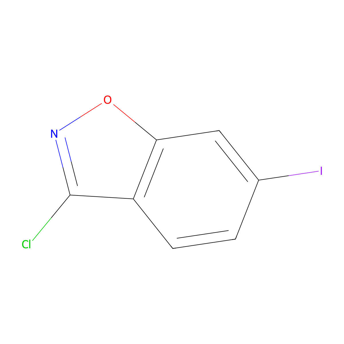 3-Chloro-6-iodobenzo[d]isoxazole molecular structure, CAS 1352887-16-1