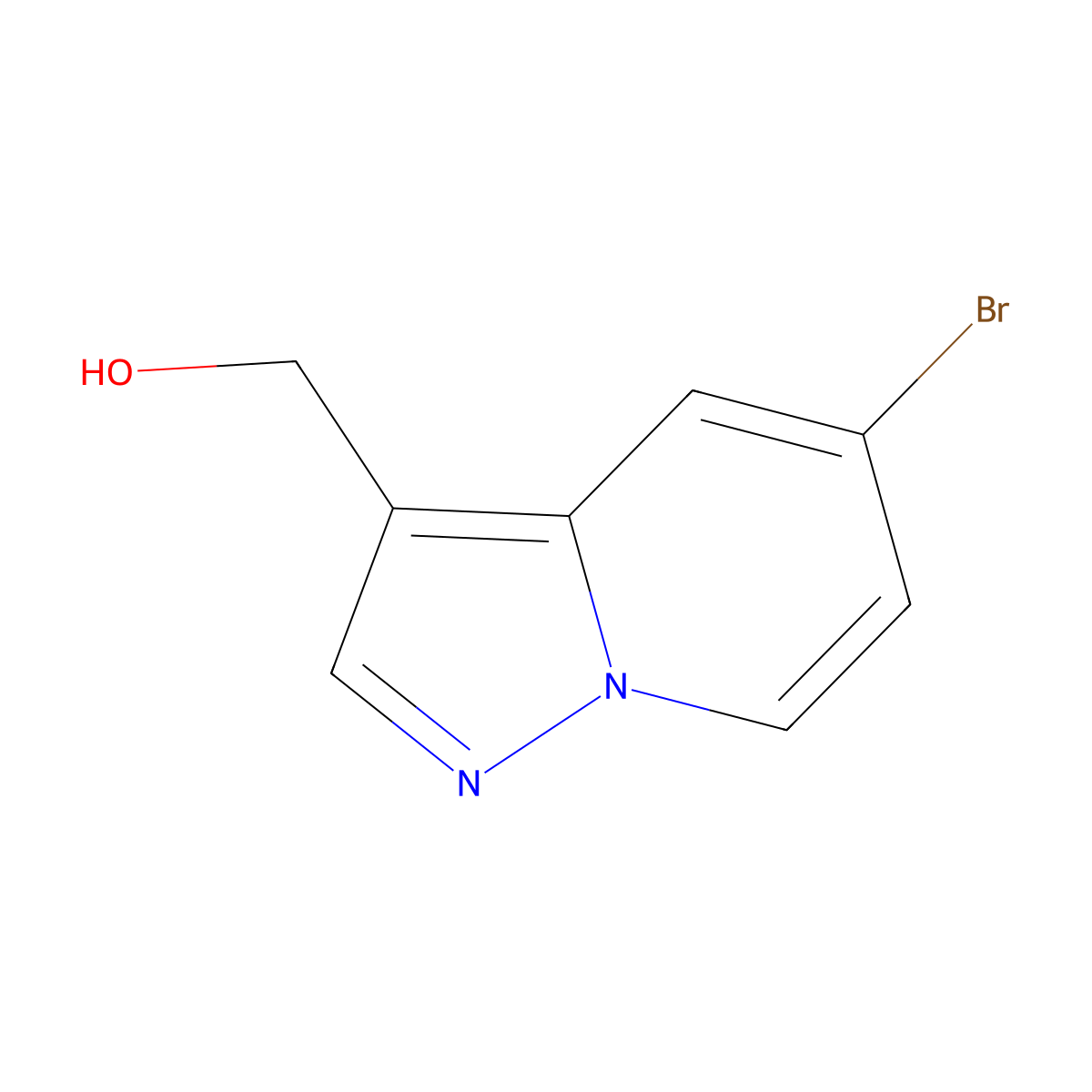 (5-Bromopyrazolo[1,5-a]pyridin-3-yl)methanol molecular structure, CAS 1352887-26-3