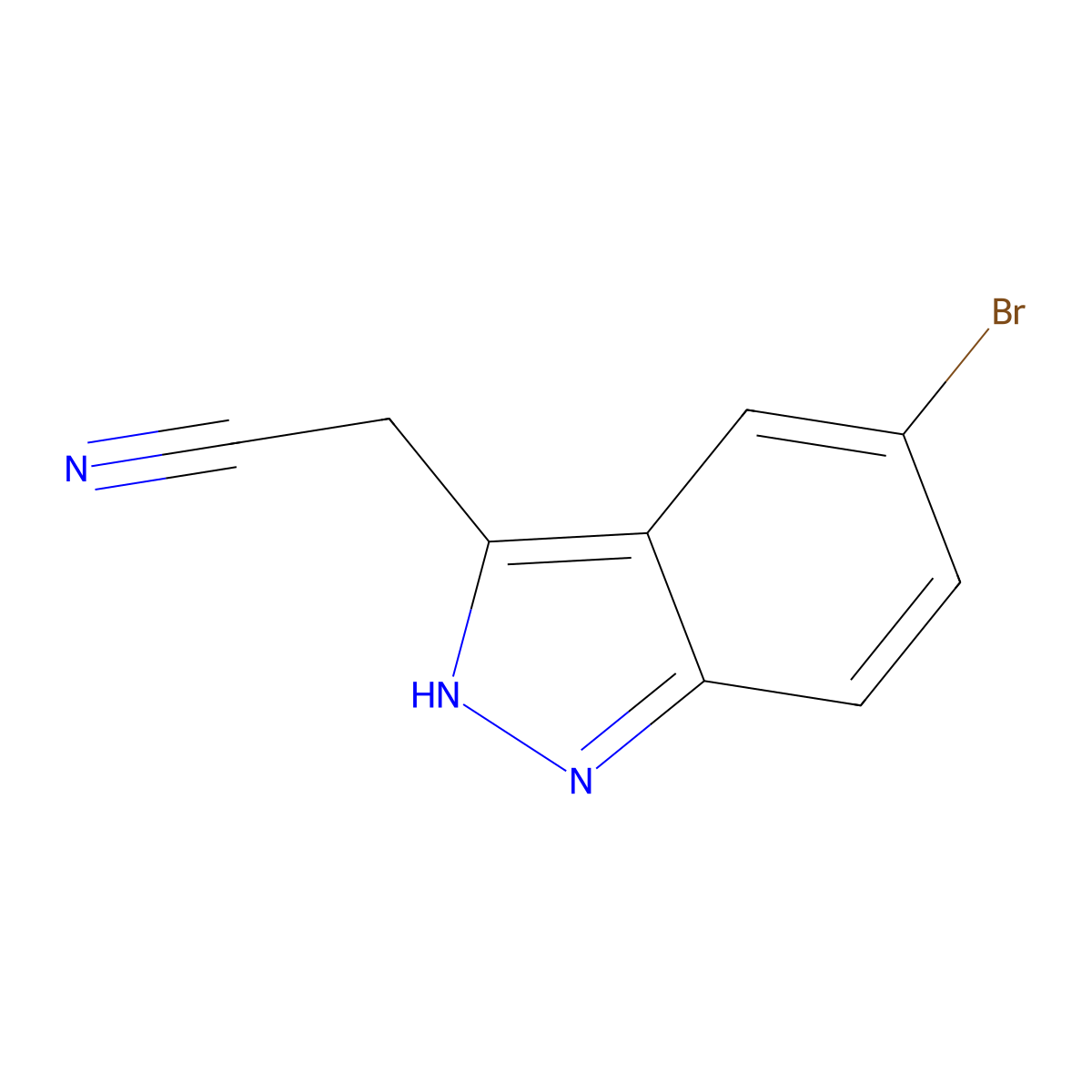 2-(5-Bromo-1H-indazol-3-yl)acetonitrile molecular structure, CAS 1352887-90-1