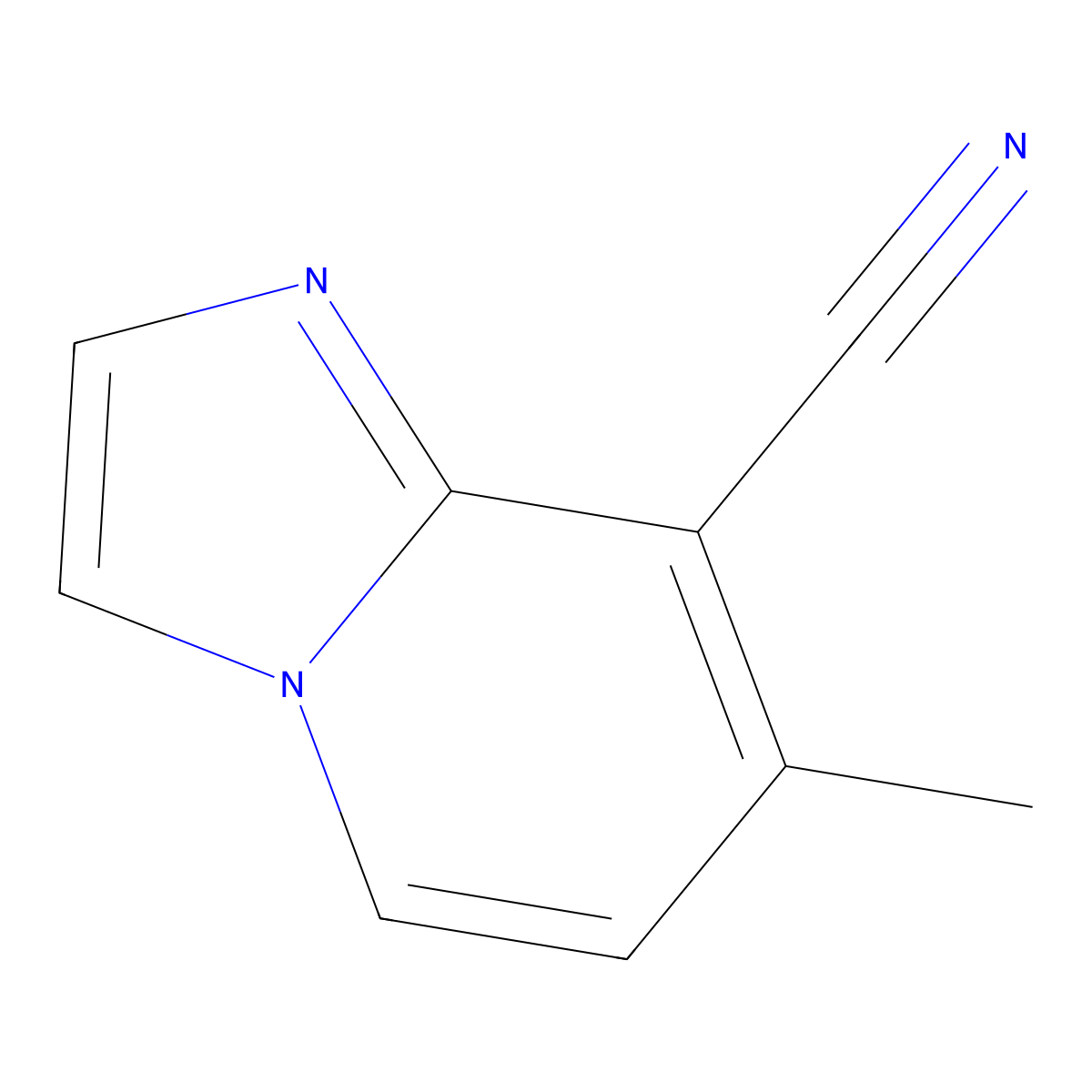 7-Methylimidazo[1,2-a]pyridine-8-carbonitrile molecular structure, CAS 1352888-45-9