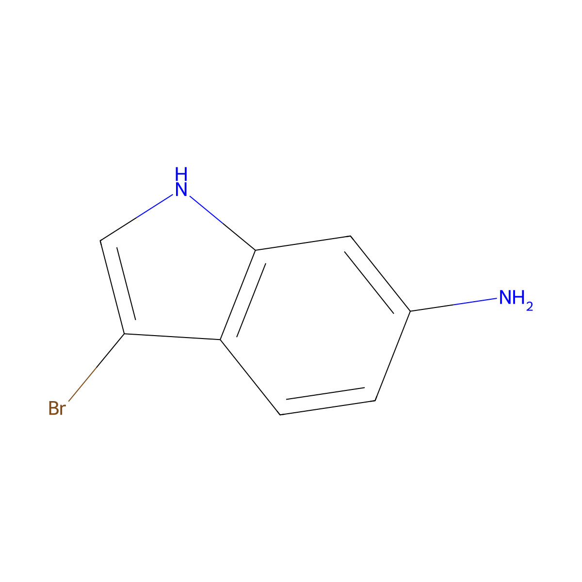 3-Bromo-1H-indol-6-amine molecular structure, CAS 1352891-24-7