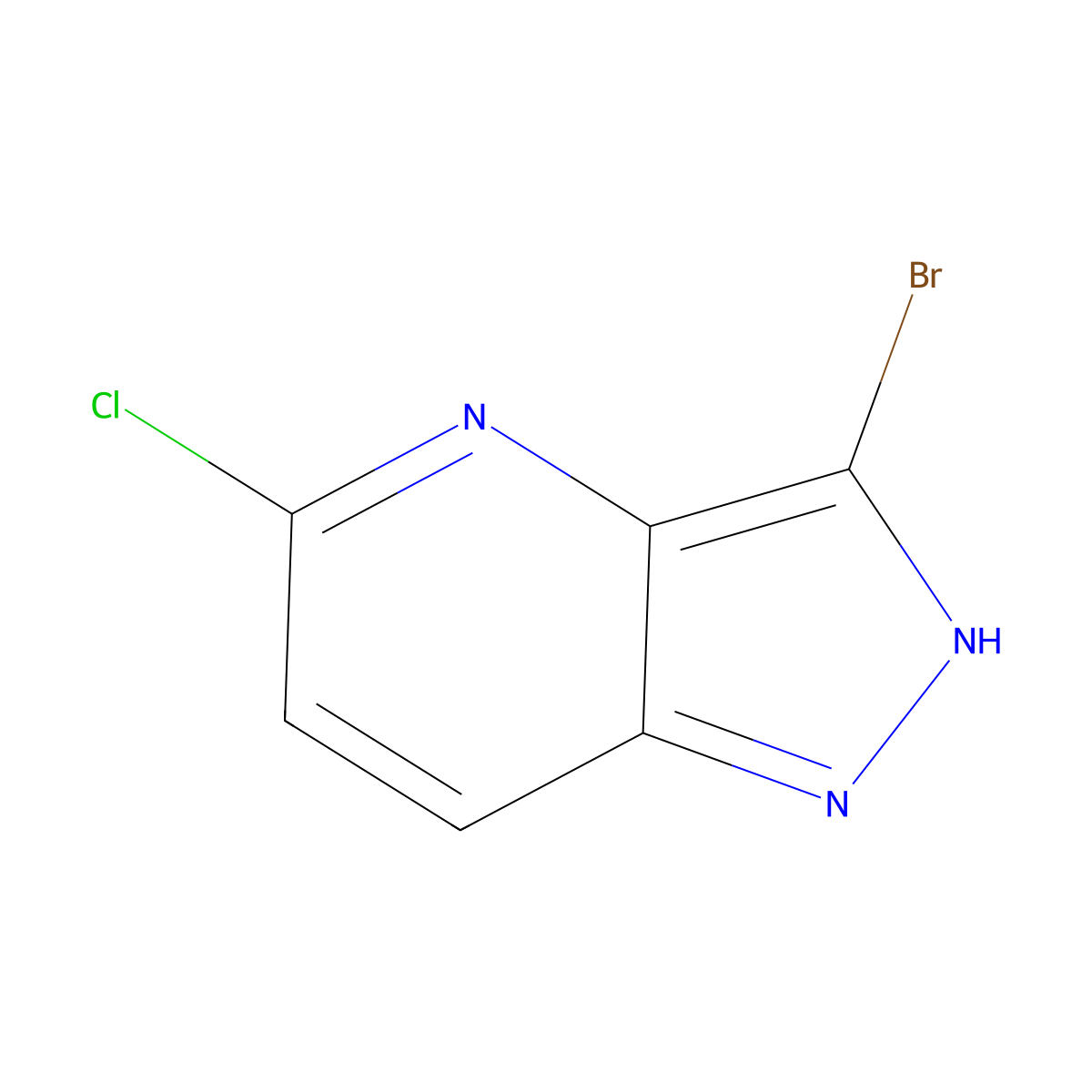 3-Bromo-5-chloro-1H-pyrazolo[4,3-b]pyridine molecular structure, CAS 1352892-94-4