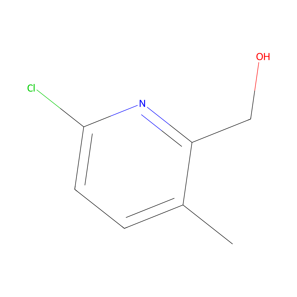 (6-Chloro-3-methylpyridin-2-yl)methanol molecular structure, CAS 1352893-07-2