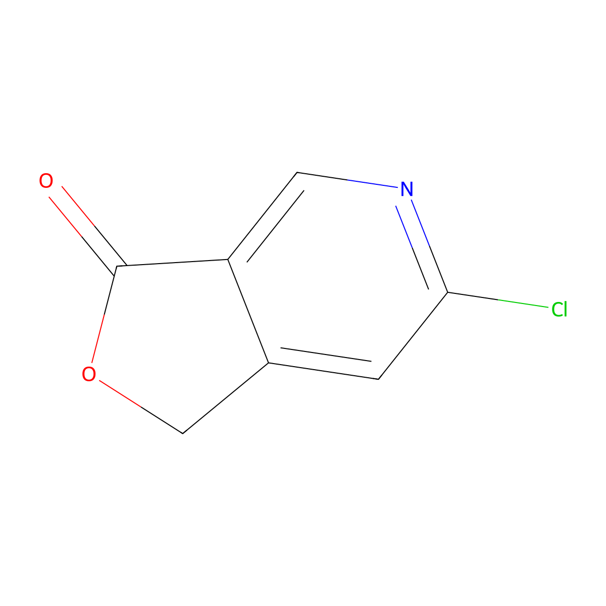6-Chloro-1H,3H-furo(3,4-C)pyridin-1-one molecular structure, CAS 1352893-24-3
