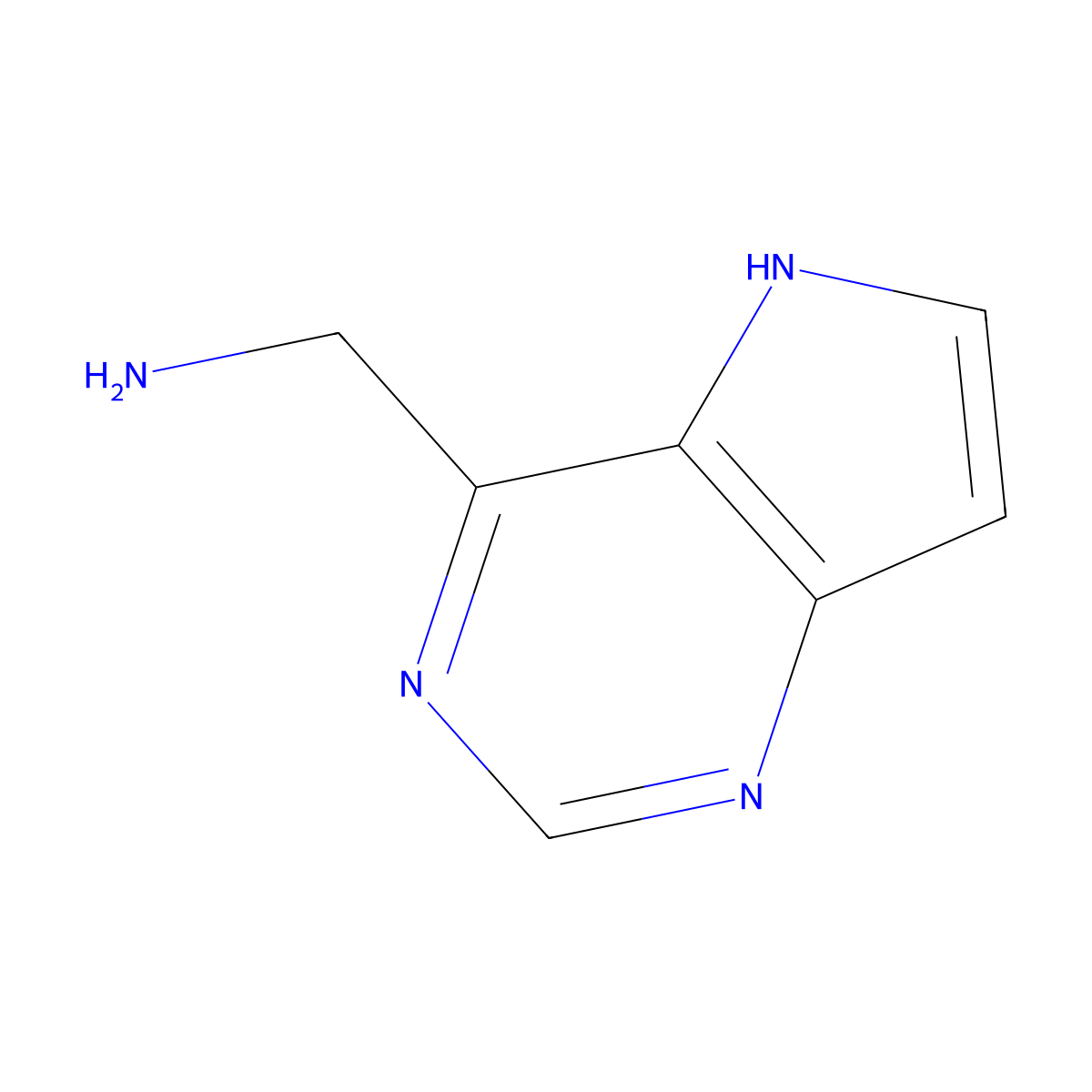 5H-pyrrolo[3,2-d]pyrimidin-4-ylmethanamine molecular structure, CAS 1352893-58-3
