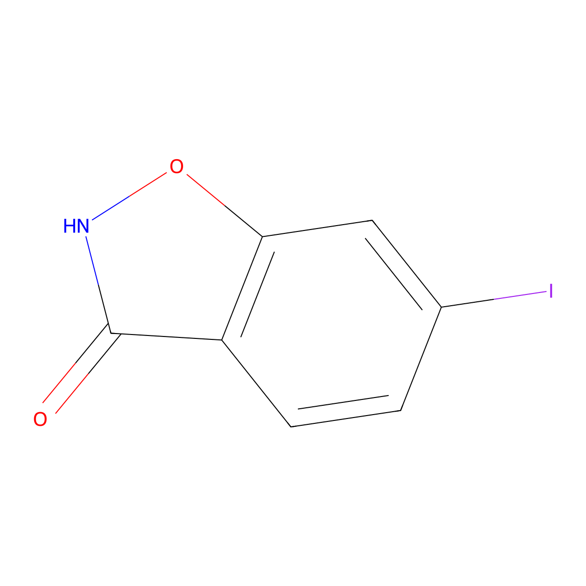 6-Iodo-1,2-benzoxazol-3-ol molecular structure, CAS 1352893-98-1