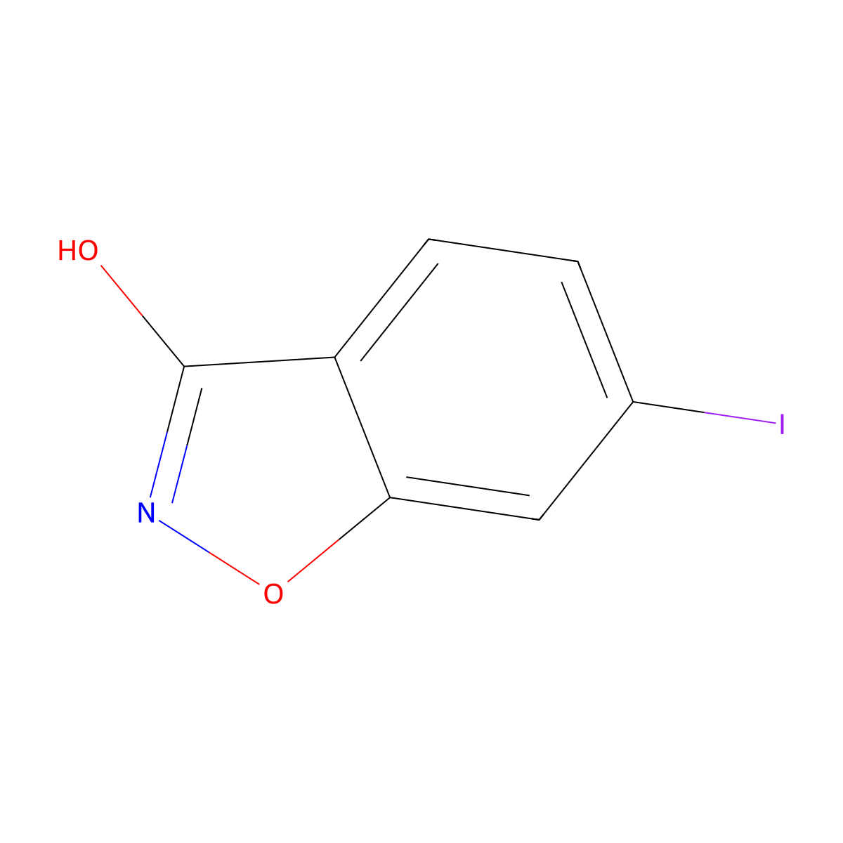 6-Iodo-1,2-benzoxazol-3-ol molecular structure, CAS 1352893-98-1