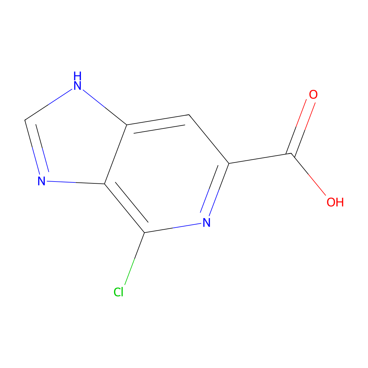 4-Chloro-3H-imidazo[4,5-C]pyridine-6-carboxylic acid molecular structure, CAS 1352894-31-5