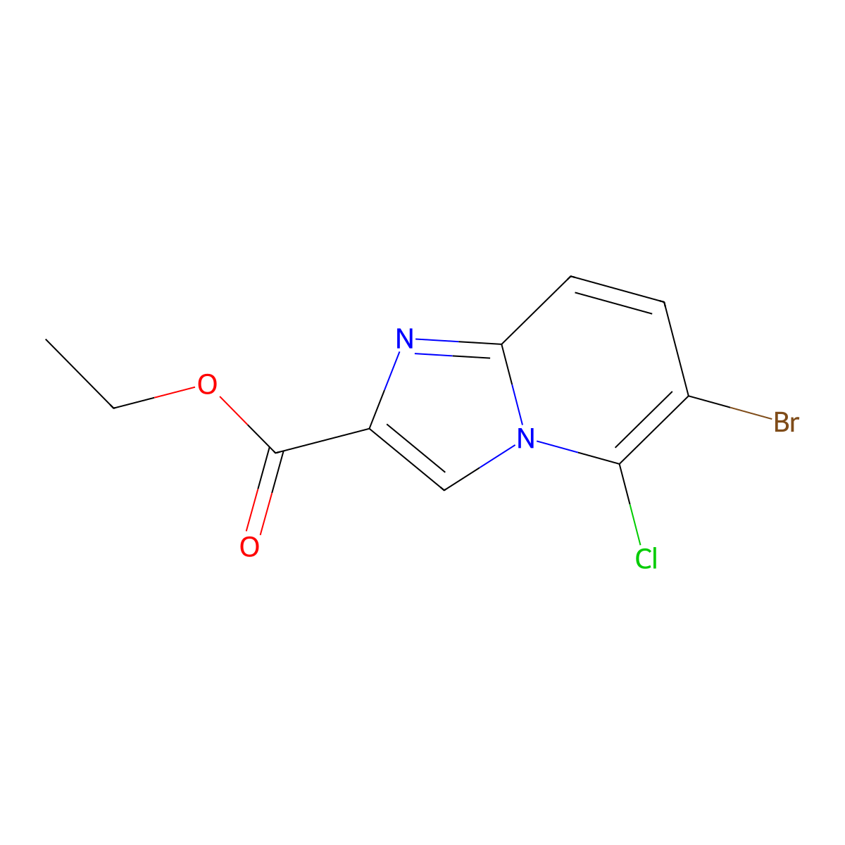 Ethyl 6-bromo-5-chloroimidazo[1,2-a]pyridine-2-carboxylate molecular structure, CAS 1352894-48-4