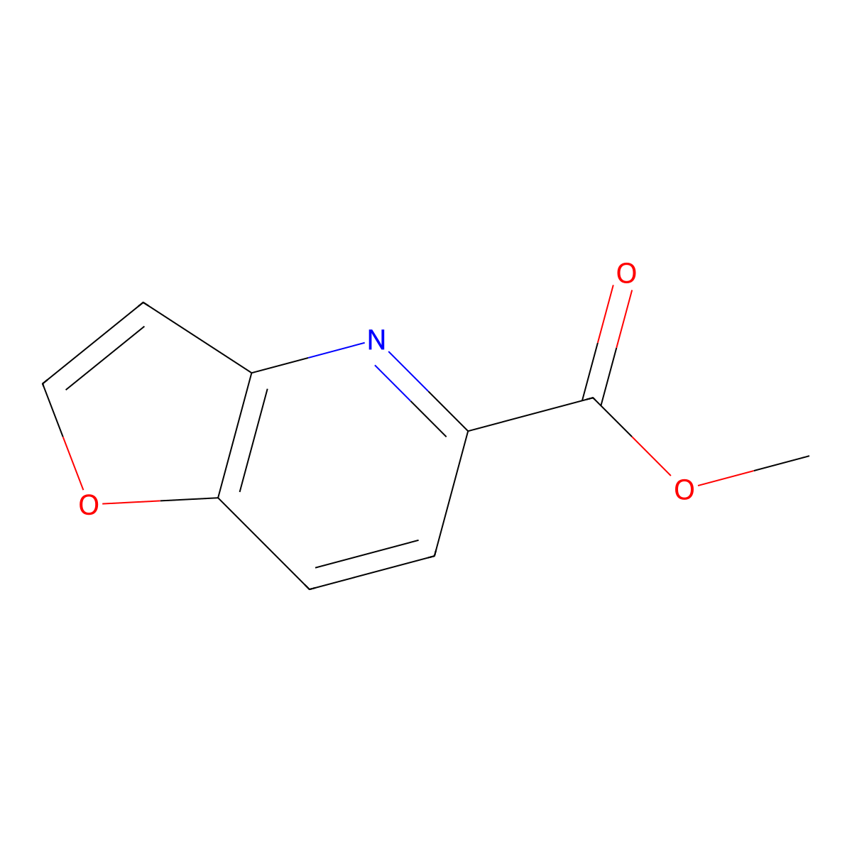 Methyl furo[3,2-b]pyridine-5-carboxylate molecular structure, CAS 1352896-33-3