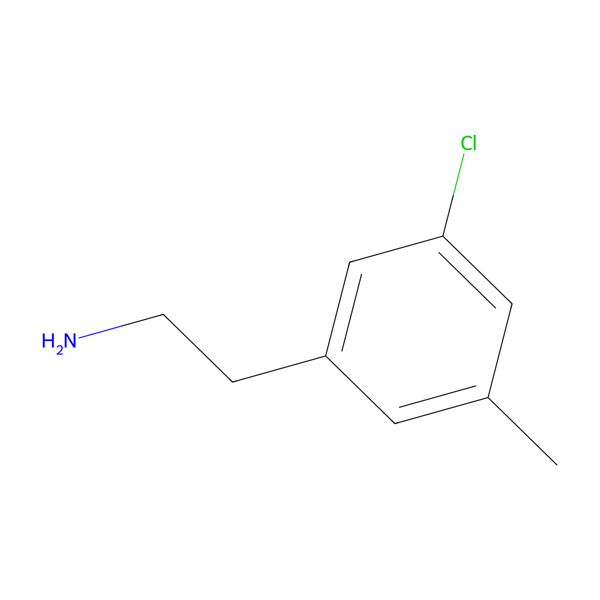 2-(3-Chloro-5-methylphenyl)ethan-1-amine molecular structure, CAS 1352896-70-8