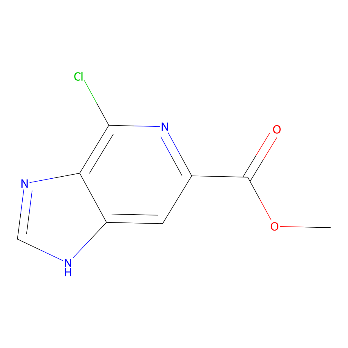 methyl 4-chloro-3H-imidazo[4,5-c]pyridine-6-carboxylate molecular structure, CAS 1352897-30-3