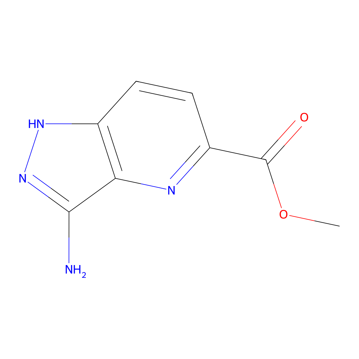 3-Amino-1H-pyrazolo[4,3-b]pyridine-5-carboxylic acid methyl ester molecular structure, CAS 1352898-68-0