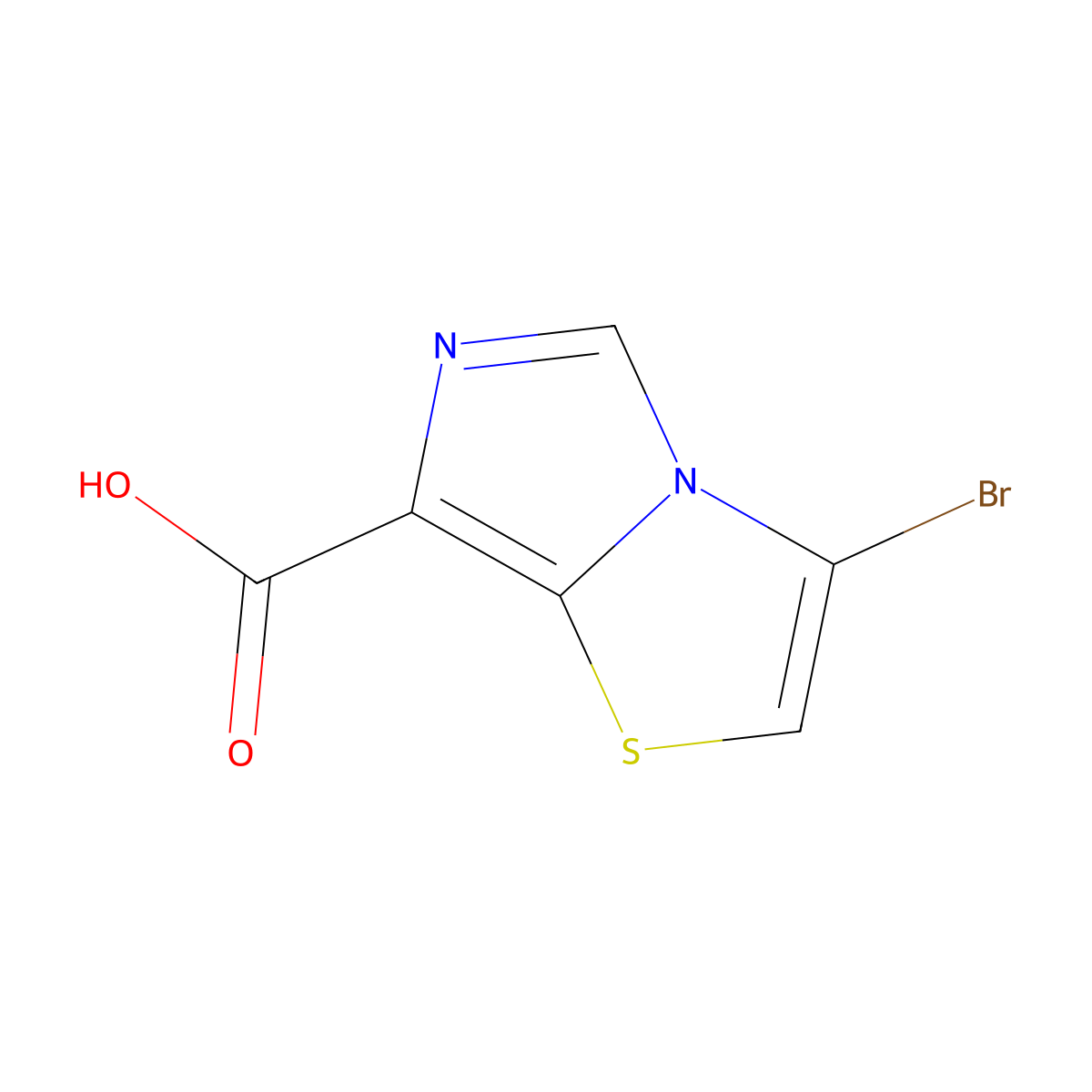 3-Bromoimidazo[5,1-b]thiazole-7-carboxylic acid molecular structure, CAS 1352898-75-9