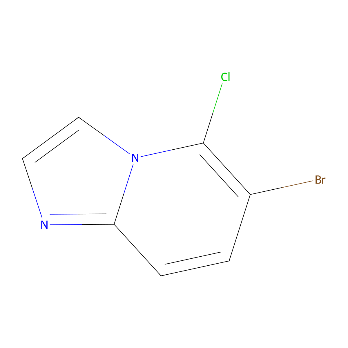 6-Bromo-5-chloroimidazo[1,2-a]pyridine molecular structure, CAS 1352898-81-7