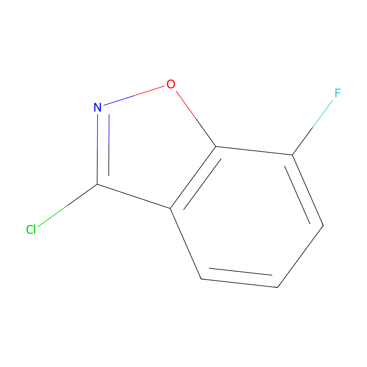 3-Chloro-7-fluorobenzo[d]isoxazole molecular structure, CAS 1352899-19-4