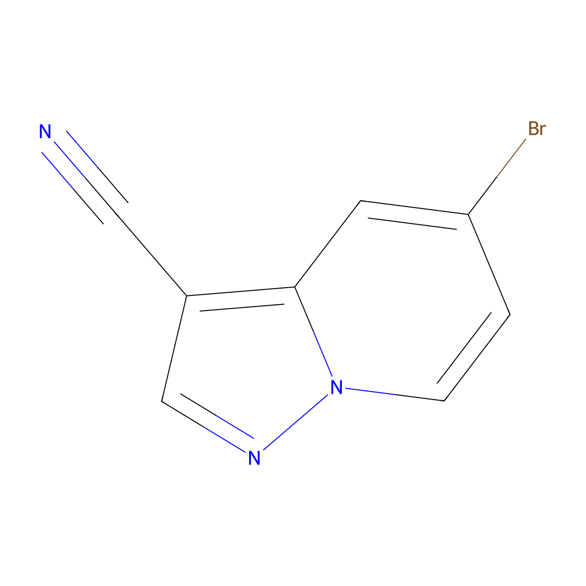 5-Bromopyrazolo[1,5-a]pyridine-3-carbonitrile molecular structure, CAS 1352900-95-8