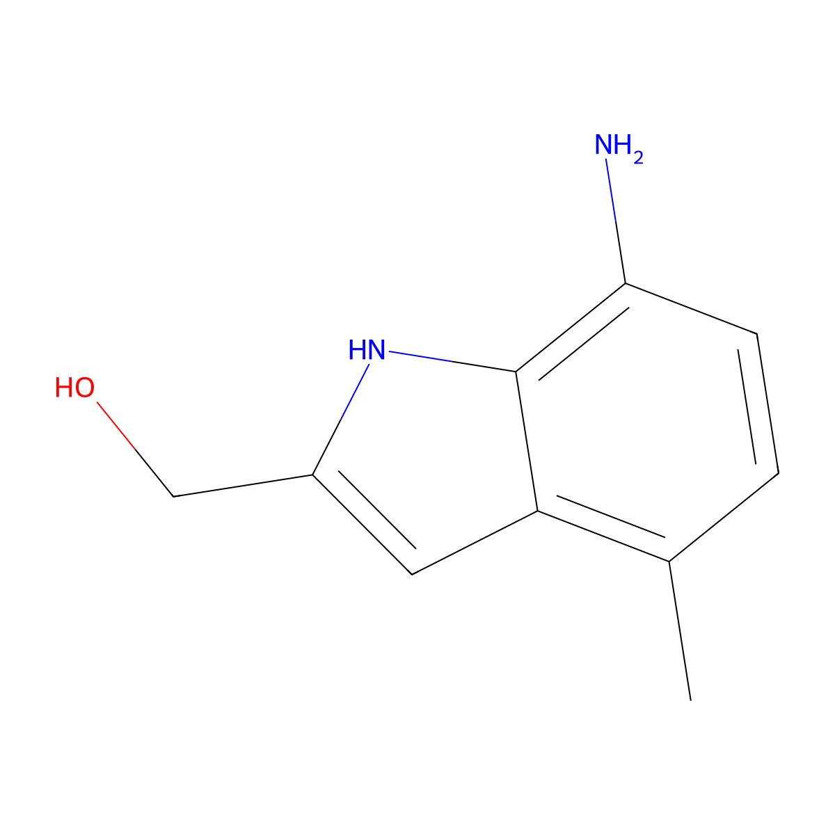 (7-Amino-4-methyl-1H-indol-2-yl)methanol molecular structure, CAS 1352901-13-3