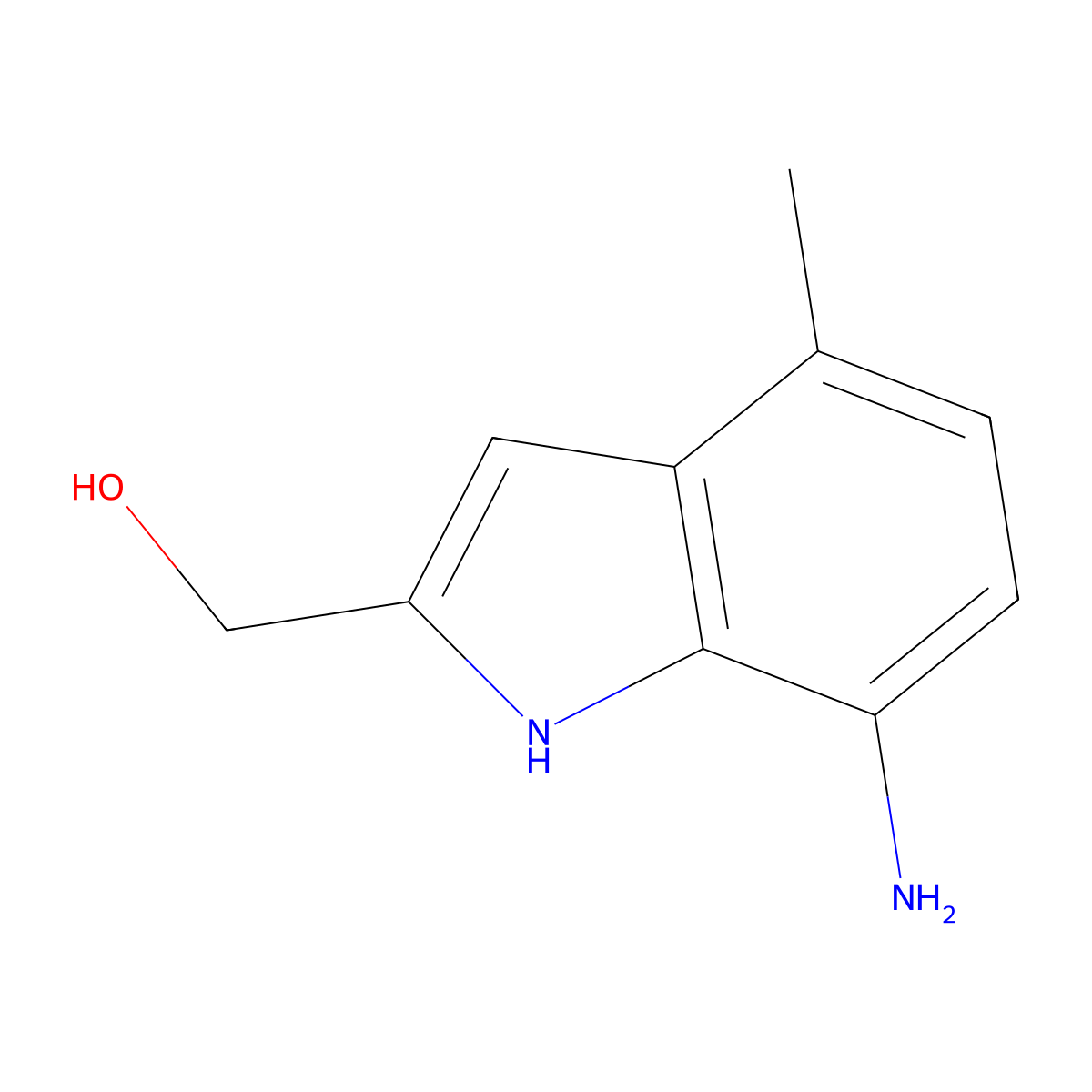 (7-Amino-4-methyl-1H-indol-2-yl)methanol molecular structure, CAS 1352901-13-3