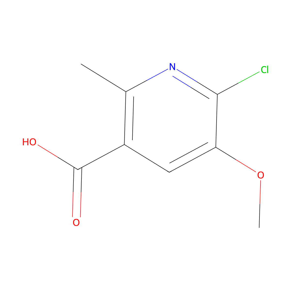 6-Chloro-5-methoxy-2-methylnicotinic acid molecular structure, CAS 1352903-15-1