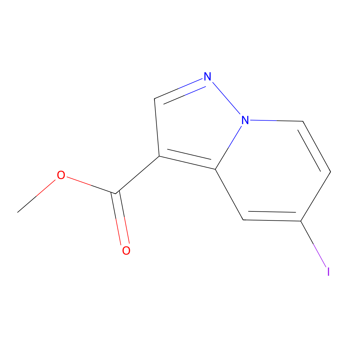 Methyl 5-iodopyrazolo[1,5-a]pyridine-3-carboxylate molecular structure, CAS 1352905-00-0