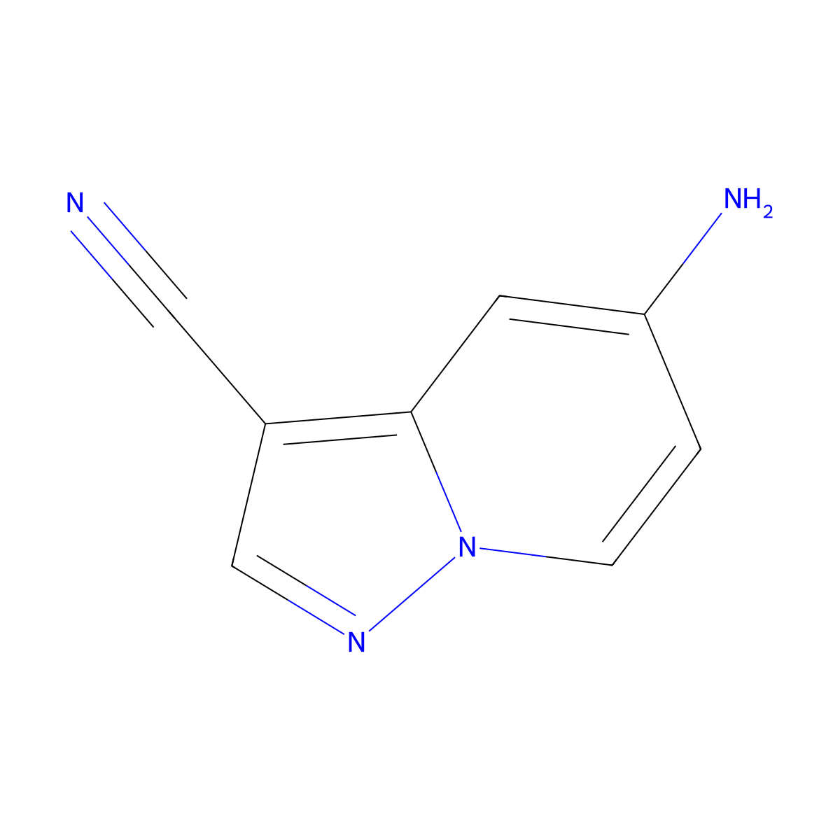 5-Aminopyrazolo[1,5-a]pyridine-3-carbonitrile molecular structure, CAS 1352905-24-8