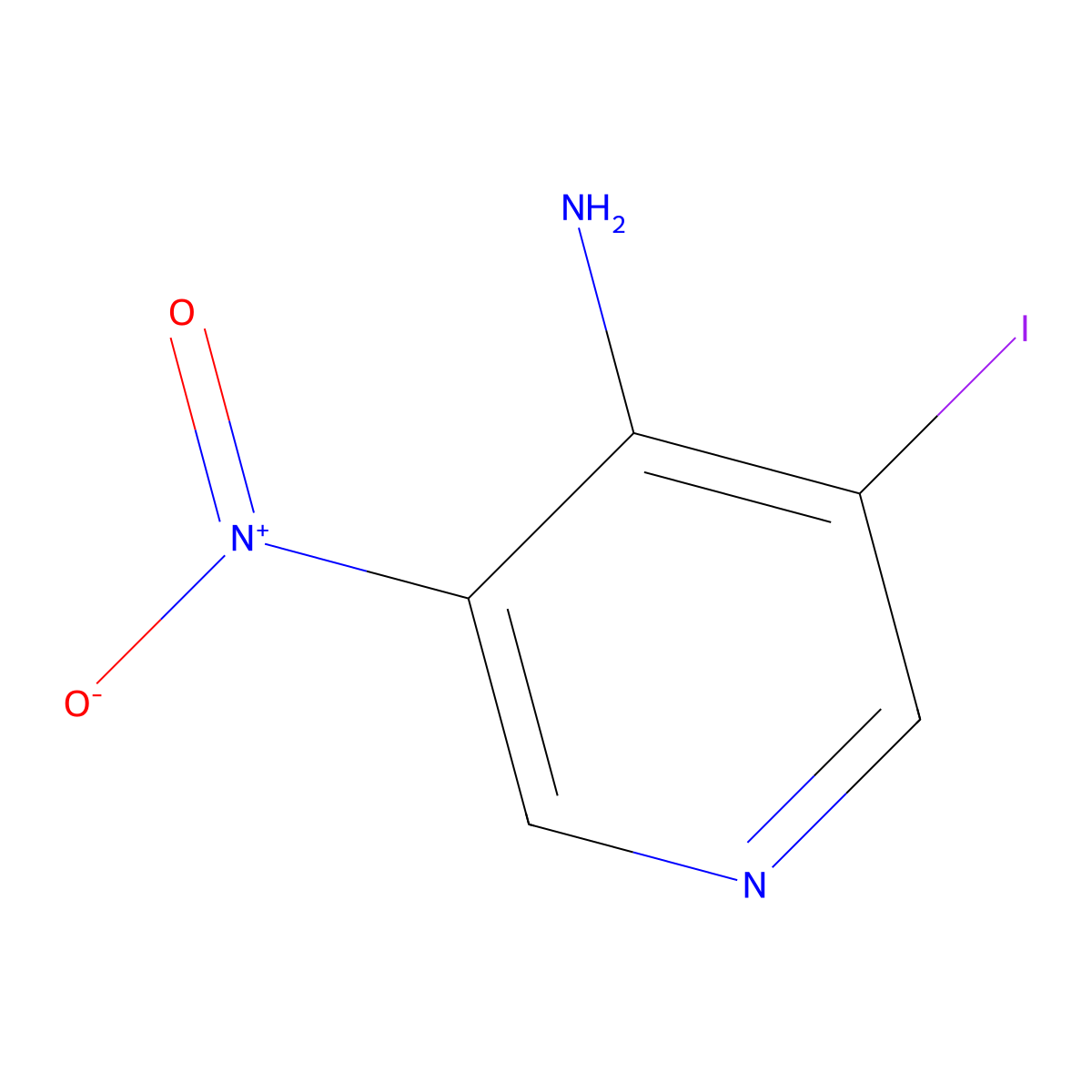 3-Iodo-5-nitropyridin-4-amine molecular structure, CAS 1352905-69-1