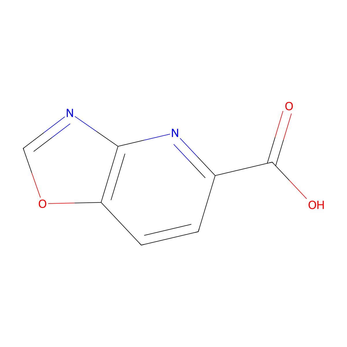 (1,3)Oxazolo(4,5-b)pyridine-5-carboxylic acid molecular structure, CAS 1352906-43-4