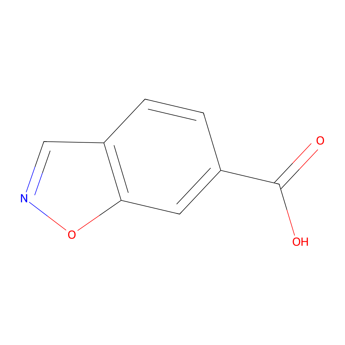 1,2-Benzoxazole-6-carboxylic acid molecular structure, CAS 1352907-05-1