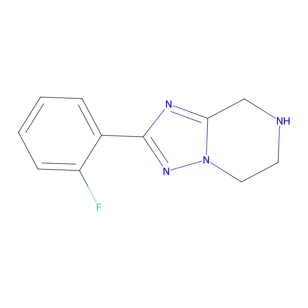 2-(2-Fluorophenyl)-5,6,7,8-tetrahydro[1,2,4]triazolo[1,5-a]pyrazine molecular structure, CAS 1352908-54-3