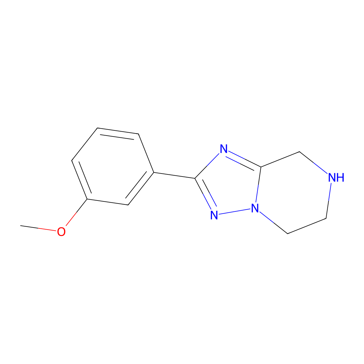 2-(3-methoxyphenyl)-5H,6H,7H,8H-[1,2,4]triazolo[1,5-a]pyrazine molecular structure, CAS 1352908-59-8