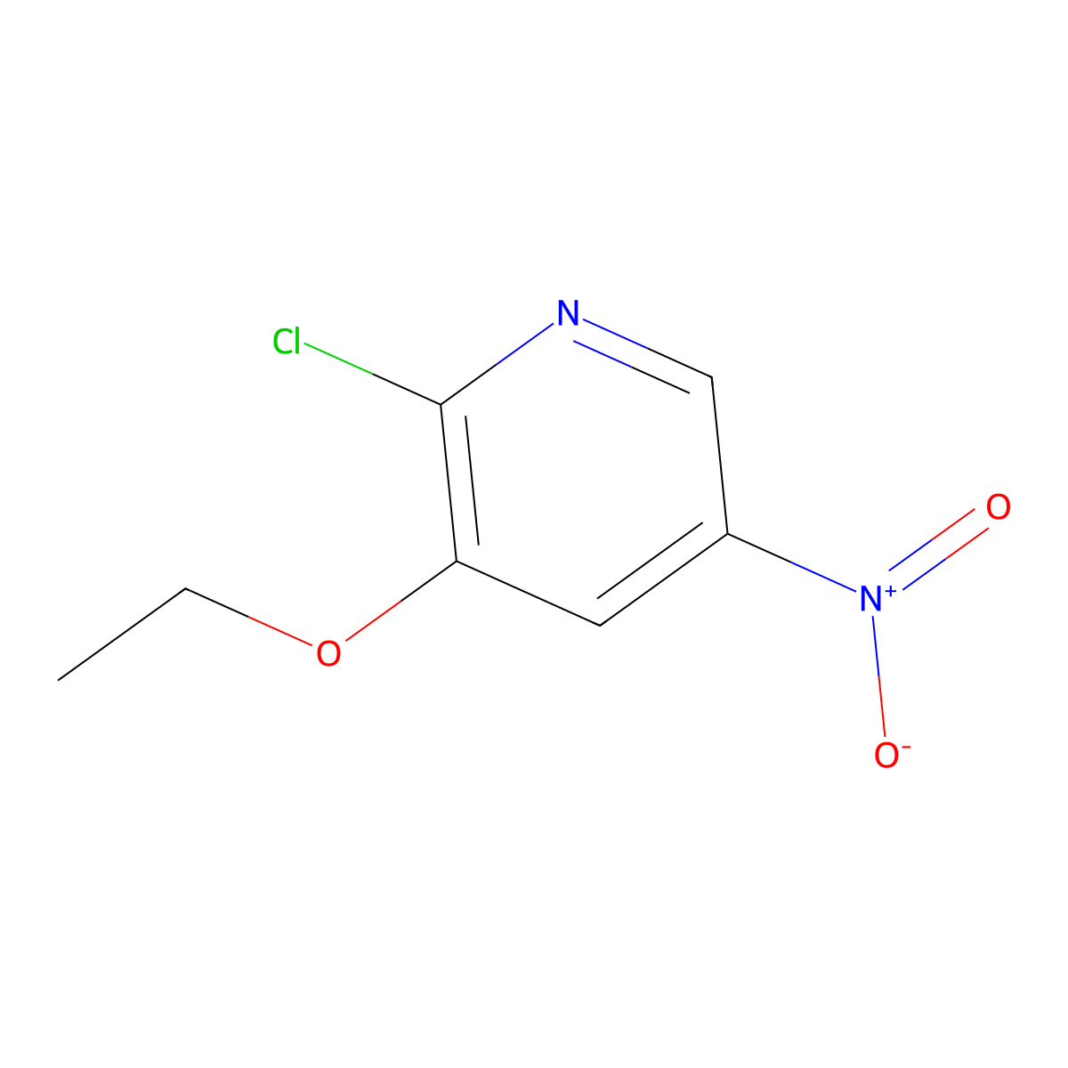 2-Chloro-3-ethoxy-5-nitropyridine molecular structure, CAS 1352910-89-4