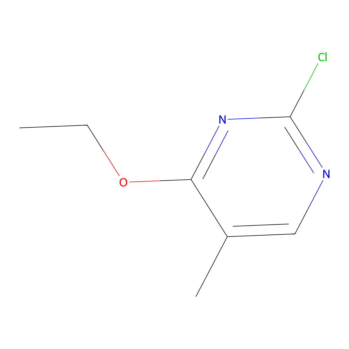 2-Chloro-4-ethoxy-5-methylpyrimidine molecular structure, CAS 135292-36-3