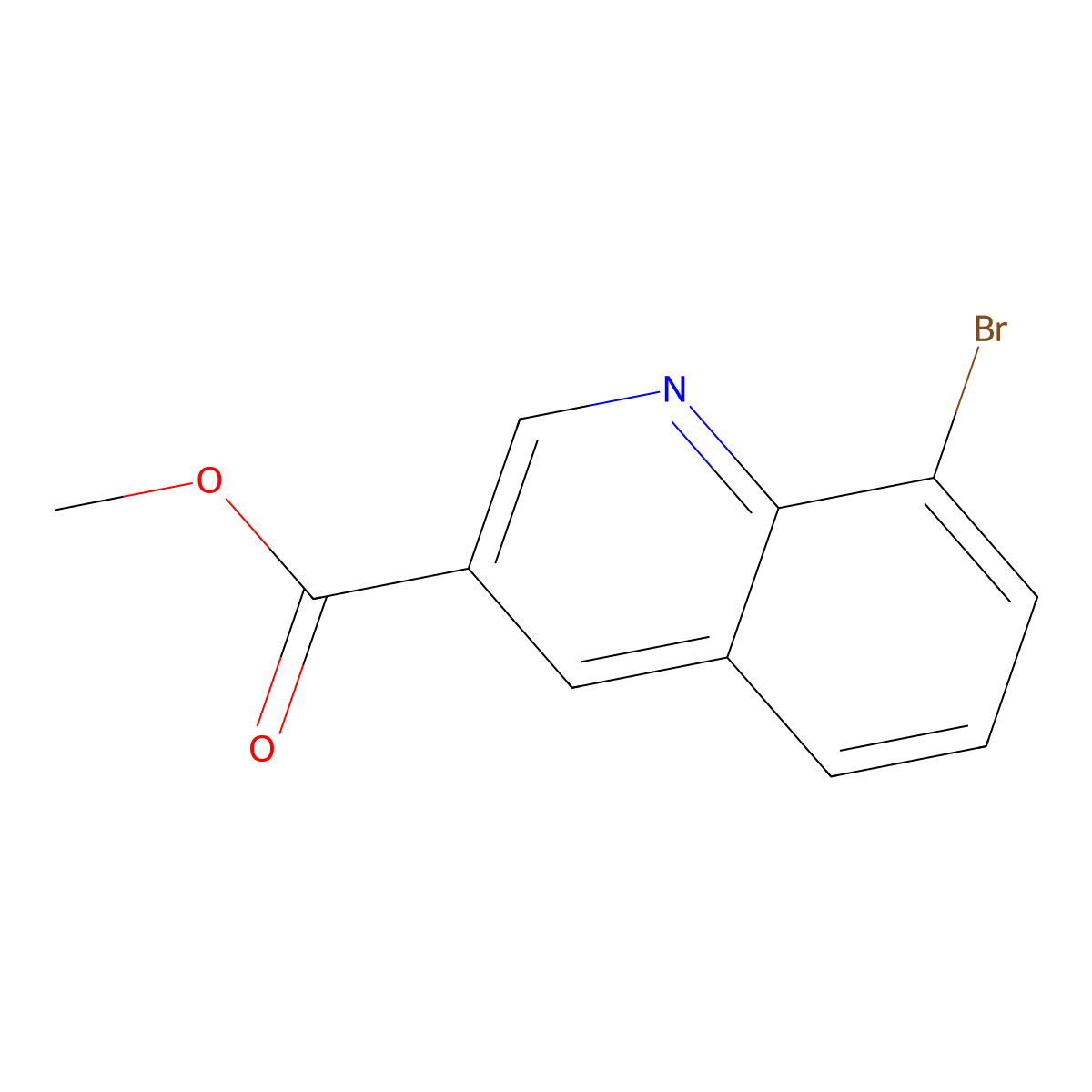 Methyl 8-bromoquinoline-3-carboxylate molecular structure, CAS 1352925-53-1
