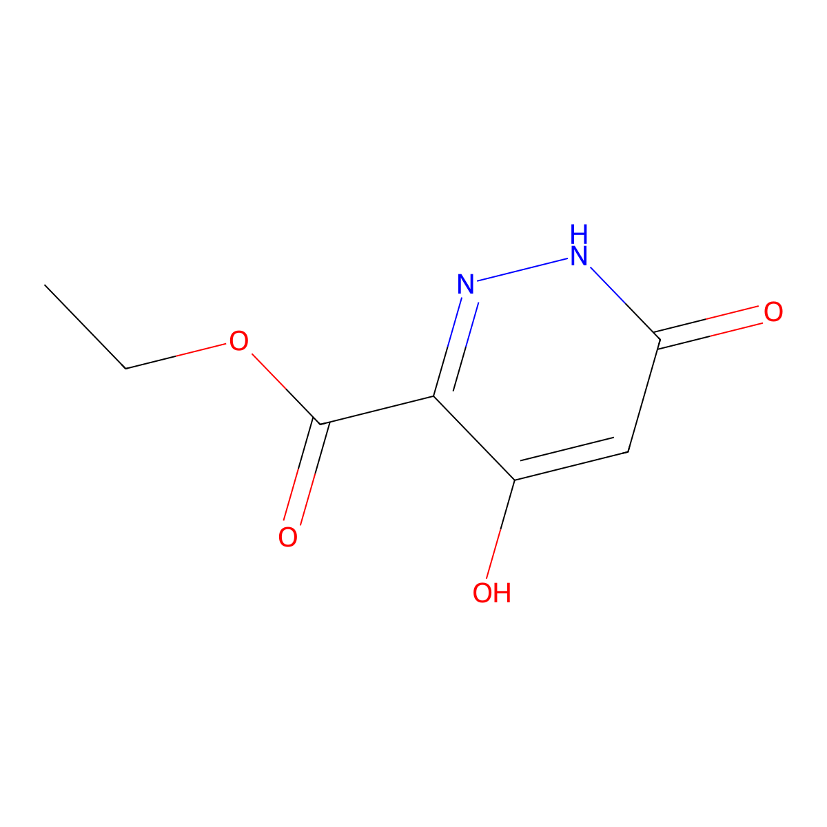 Ethyl 4,6-dihydroxypyridazine-3-carboxylate molecular structure, CAS 1352925-63-3