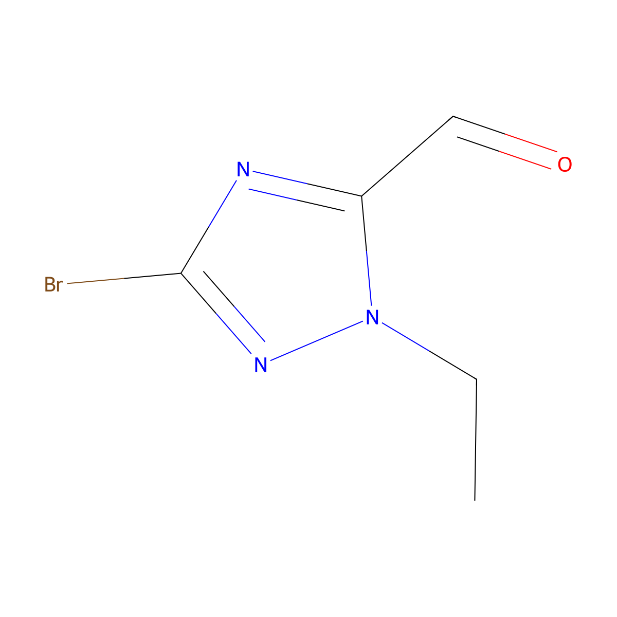 3-bromo-1-ethyl-1H-1,2,4-triazole-5-carbaldehyde molecular structure, CAS 1352925-81-5
