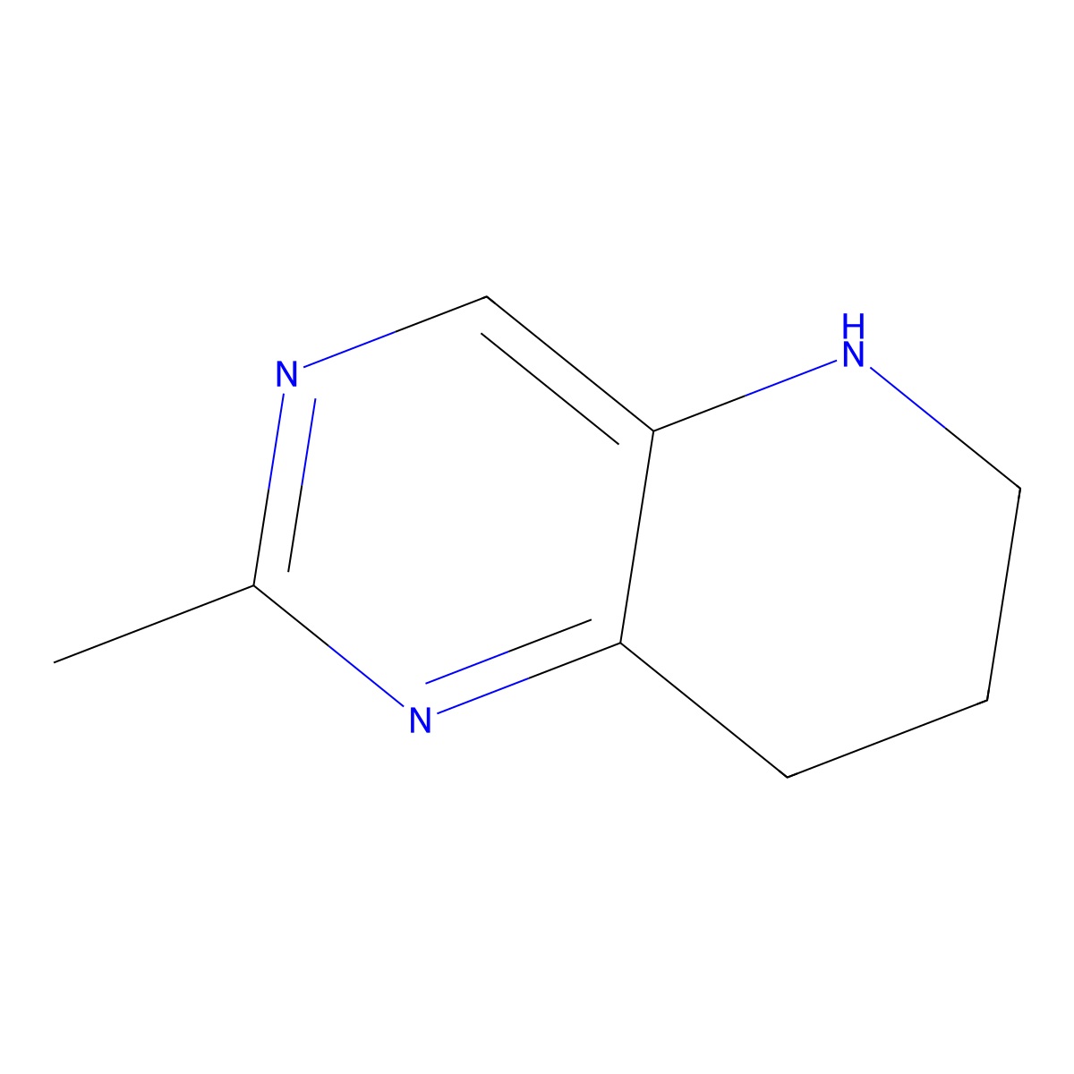 2-Methyl-5,6,7,8-tetrahydropyrido[3,2-d]pyrimidine molecular structure, CAS 1352925-91-7