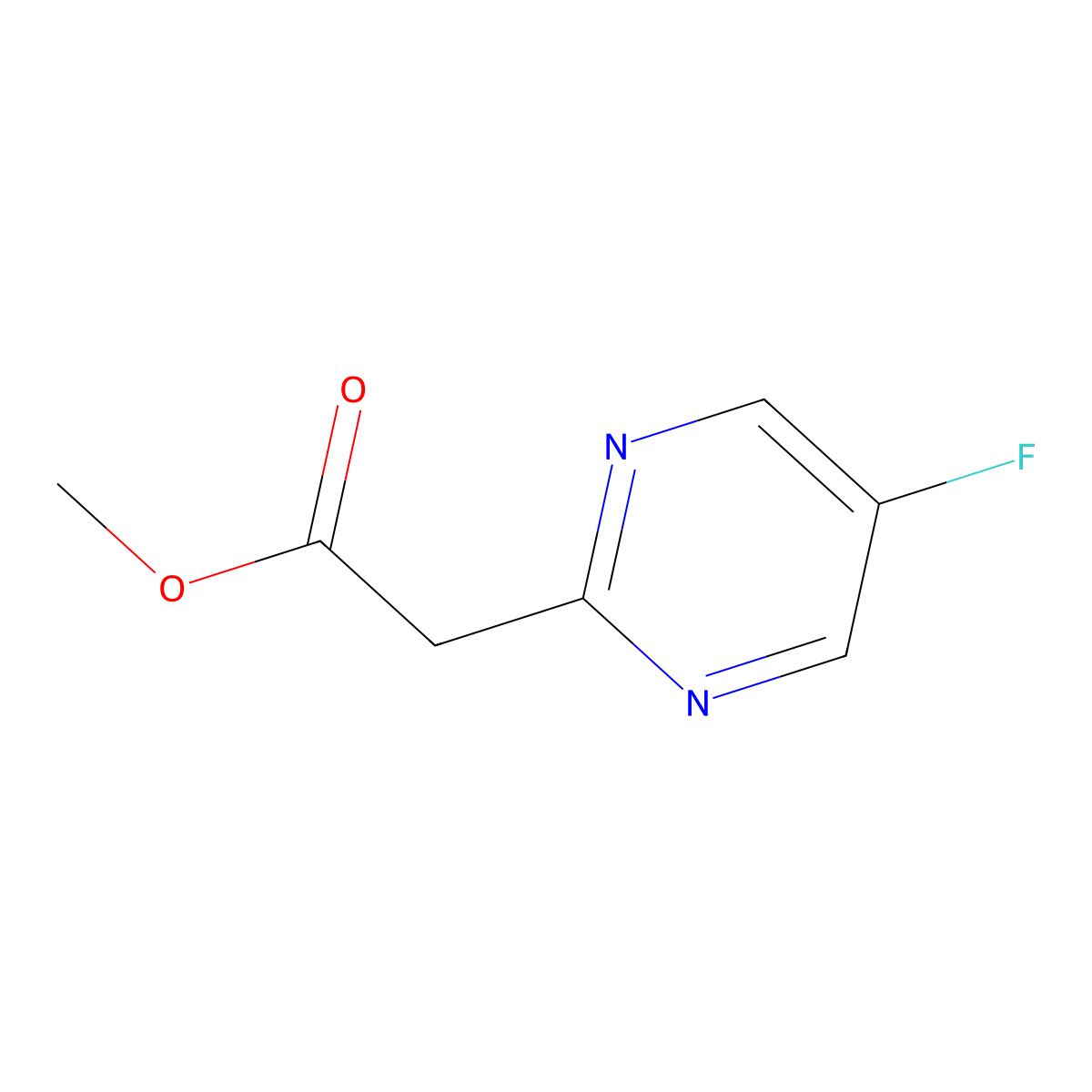 Methyl 2-(5-fluoropyrimidin-2-yl)acetate molecular structure, CAS 1352925-93-9