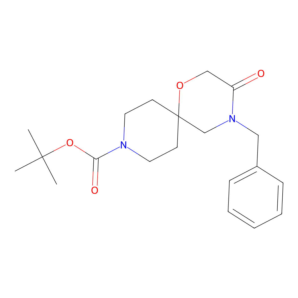 Tert-butyl 4-benzyl-3-oxo-1-oxa-4,9-diazaspiro[5.5]undecane-9-carboxylate molecular structure, CAS 1352925-95-1