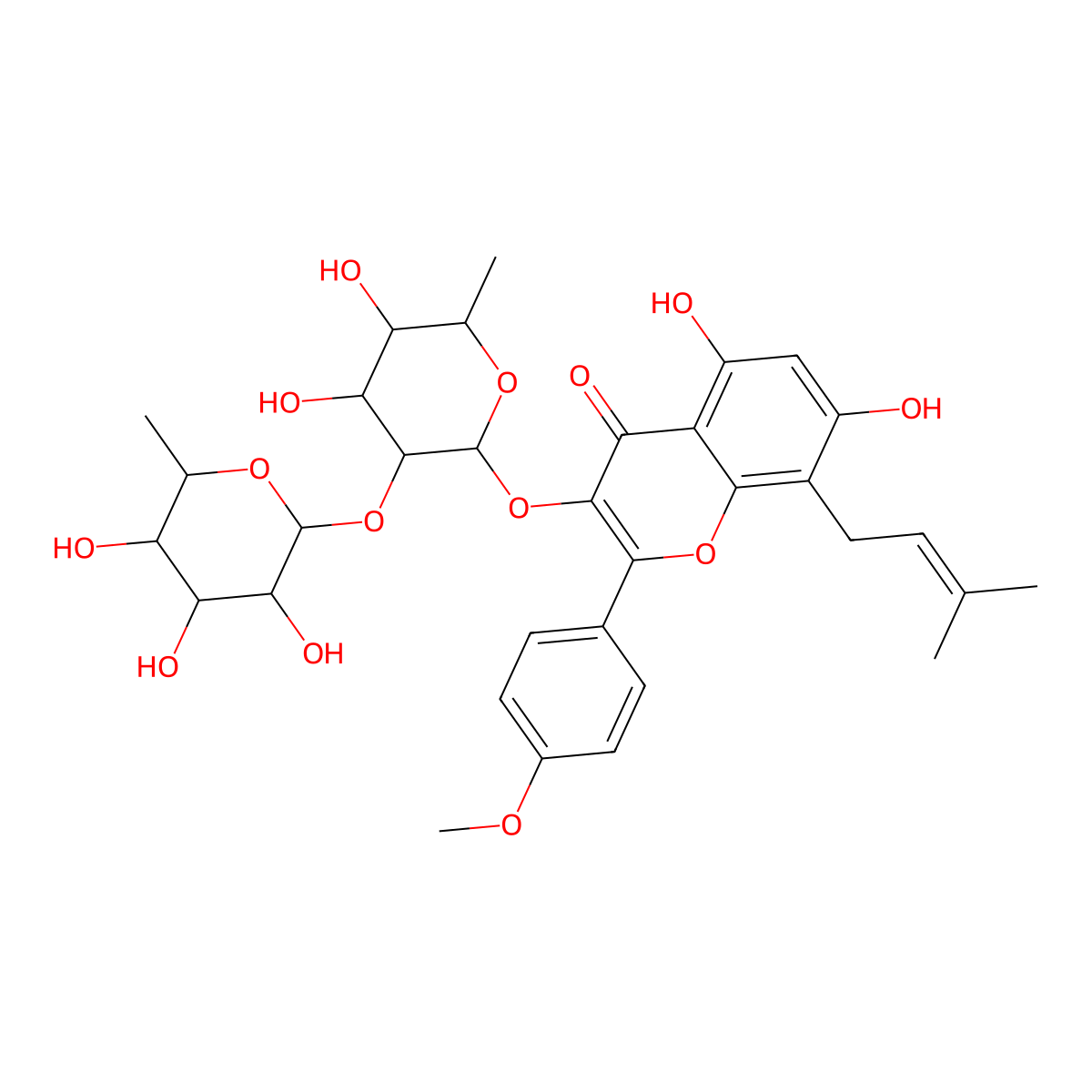 2''-O-Rhamnosylicariside II molecular structure, CAS 135293-13-9