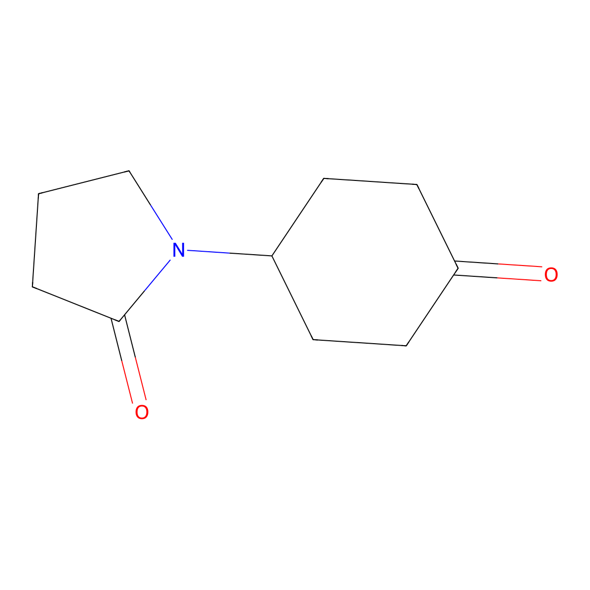 1-(4-Oxocyclohexyl)pyrrolidin-2-one molecular structure, CAS 1352933-85-7
