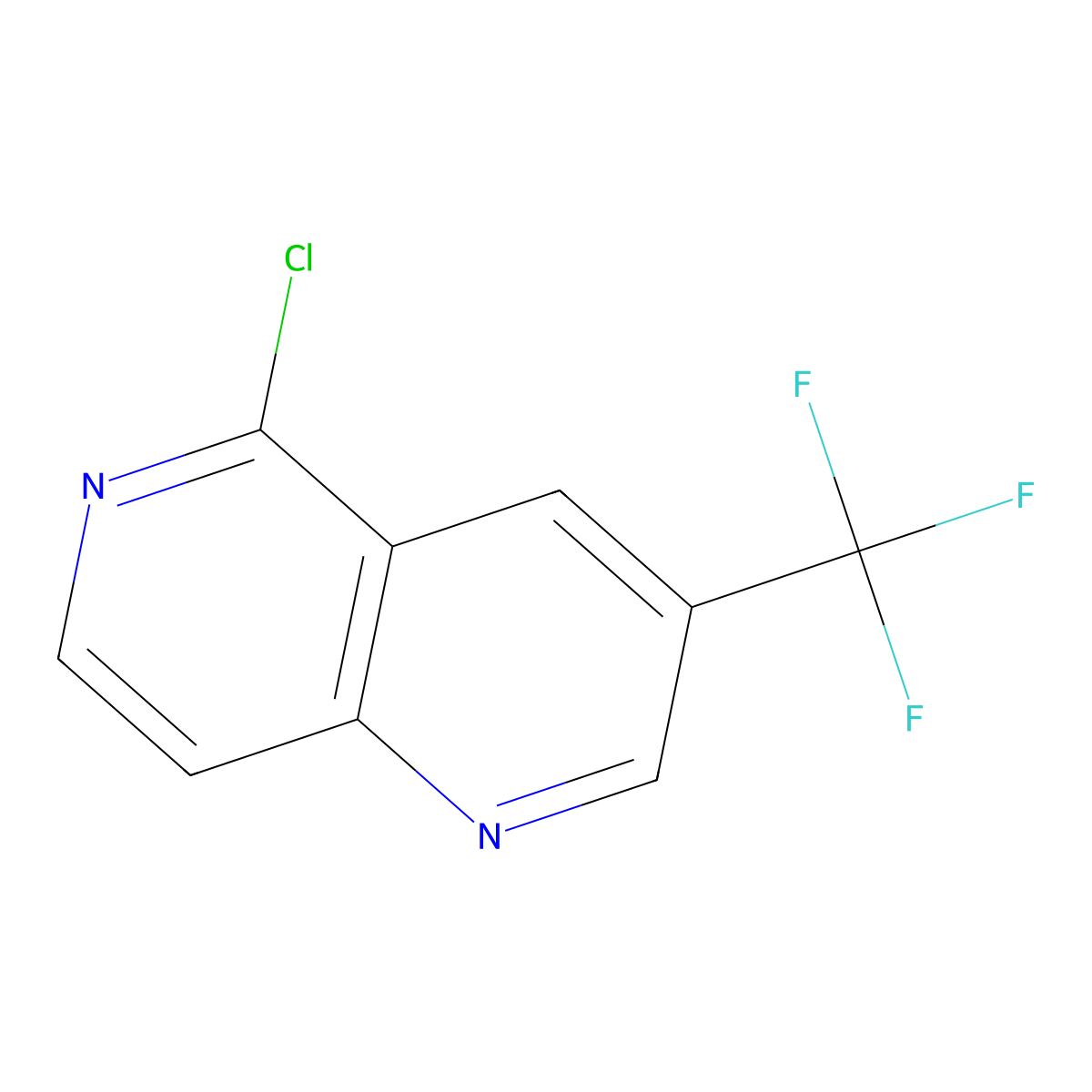 5-Chloro-3-(trifluoromethyl)-1,6-naphthyridine molecular structure, CAS 1352935-05-7