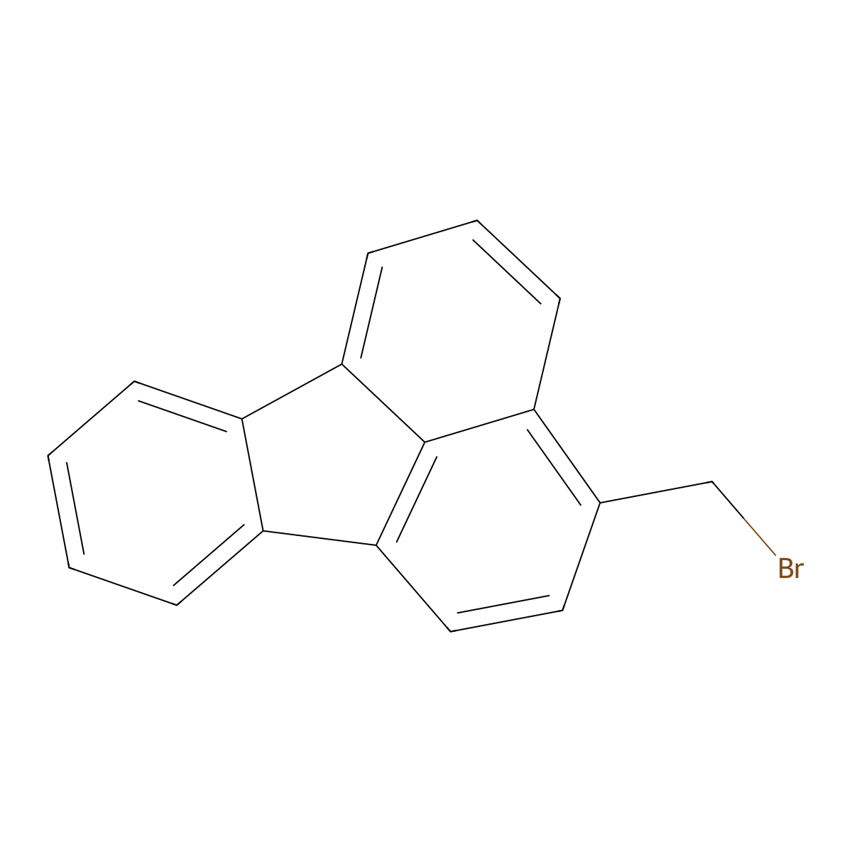 Fluoranthene, 3-(bromomethyl)- molecular structure, CAS 135294-98-3